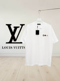 Louis Vuitton white T-shirt with small multicolor chest patch