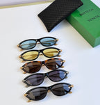 Bottega Veneta assorted eyeglasses set with tinted lenses, black and tortoiseshell frames