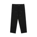 Dior dark pants with snap-button waist and front panel detailing