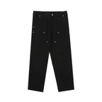 Dior dark pants with snap-button waist and front panel detailing