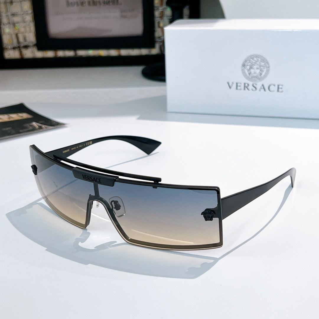 Versace sunglasses with dark lenses and black frames