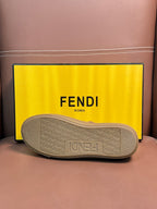 Fendi unisex suede sneaker outsole, textured tread with logo embossing