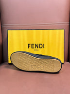Fendi unisex sneaker outsole with textured tread and Fendi logo on heel
