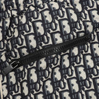 Dior monogram track pants with front zip and elastic waistband