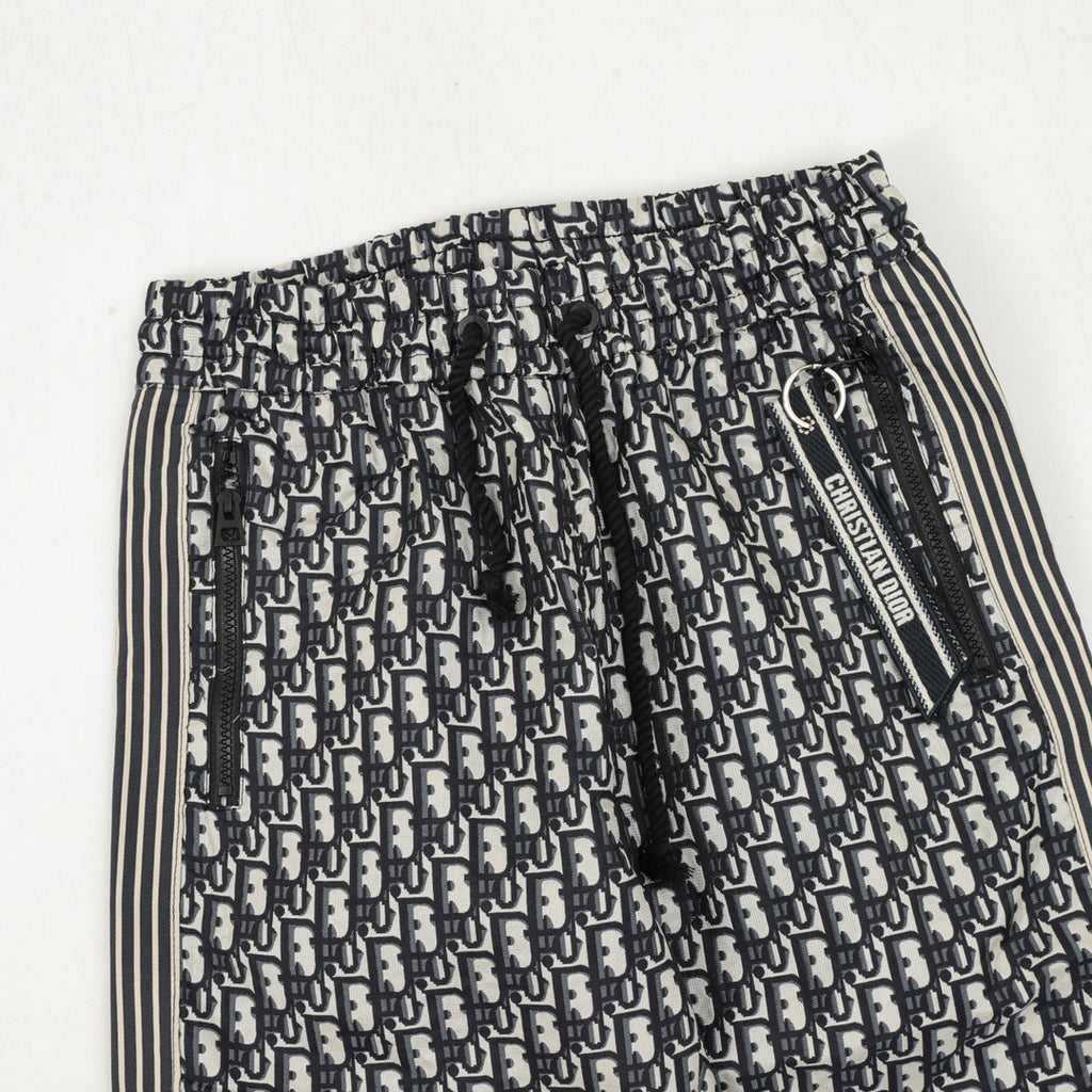 Pants waistband with gathered elastic and all-over Dior monogram print
