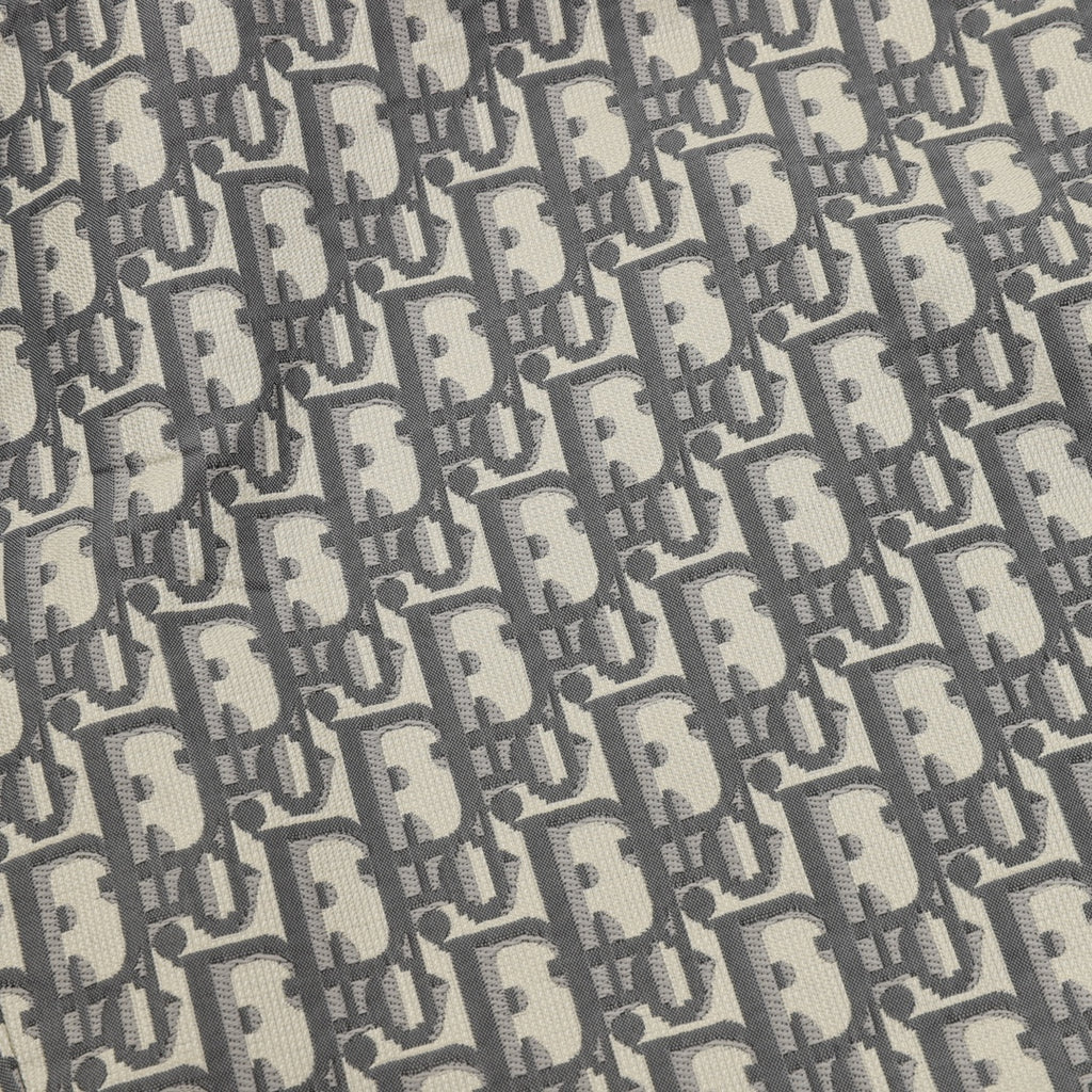 Dior monogram all-over pattern fabric in dark gray and light beige