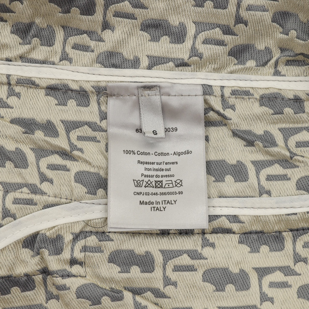 Cotton blend pants care label: 100% cotton, Made in Italy