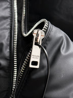 Prada black puffer vest zipper pull with metal ring