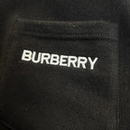 Black Burberry sweatshirt with BURBERRY text logo on fabric