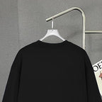 Black Moncler long-sleeve top back view with crew neck
