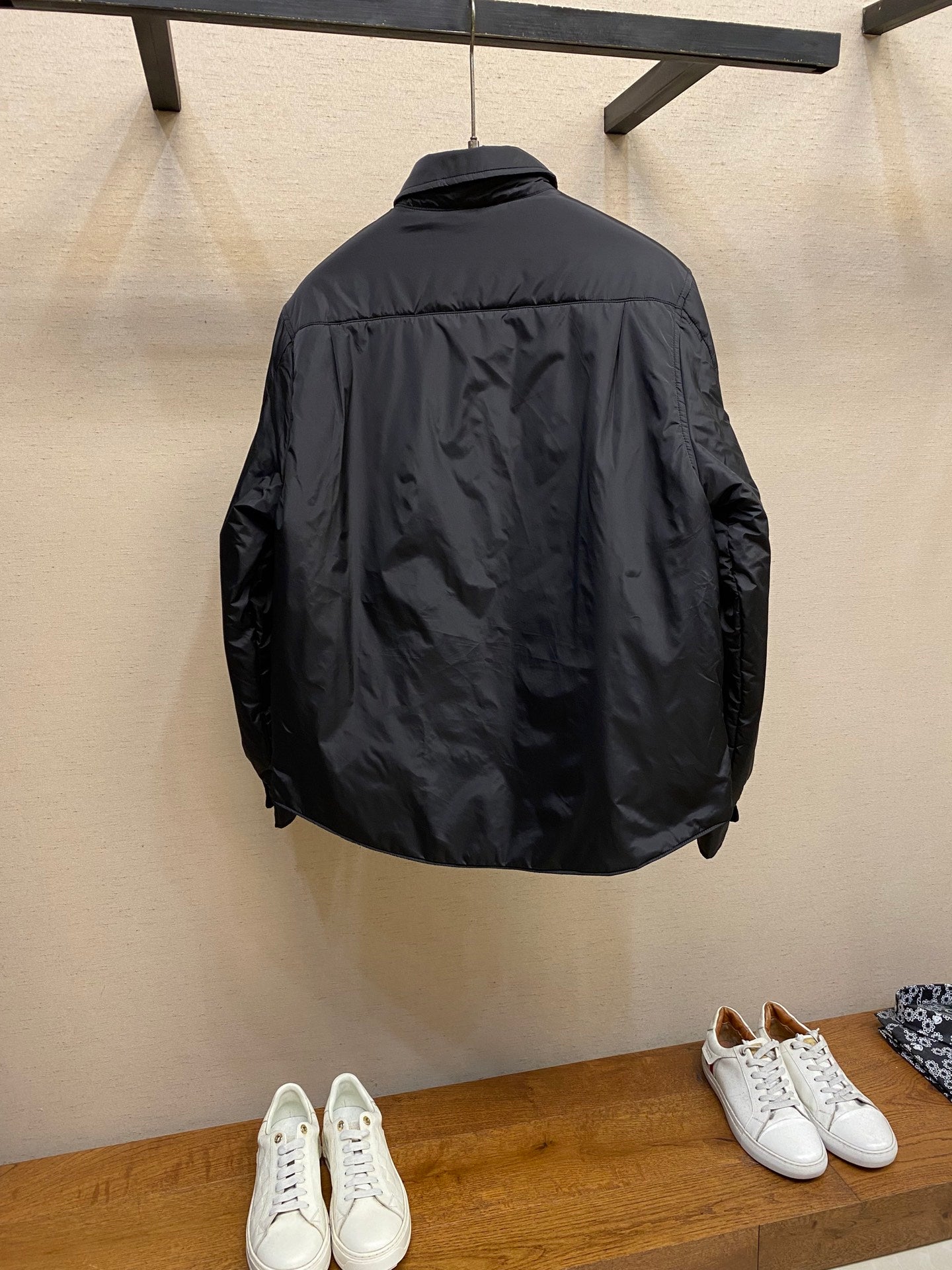 Dark Prada long-sleeve jacket back view with collar and button placket detail