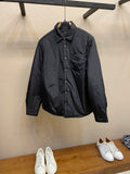 Dark Prada long-sleeve jacket with button front, spread collar, and chest pocket