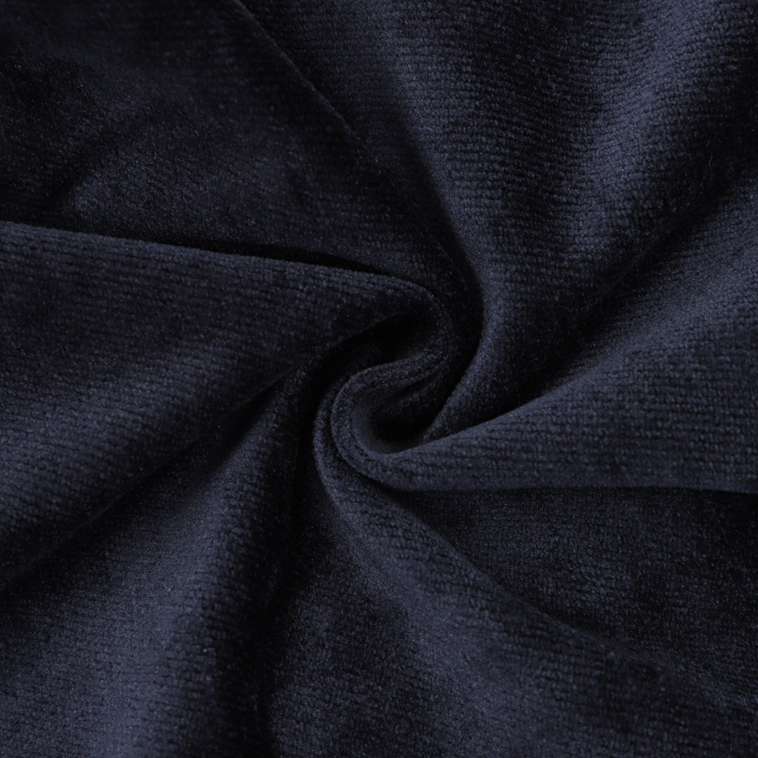 Navy pants fabric close-up