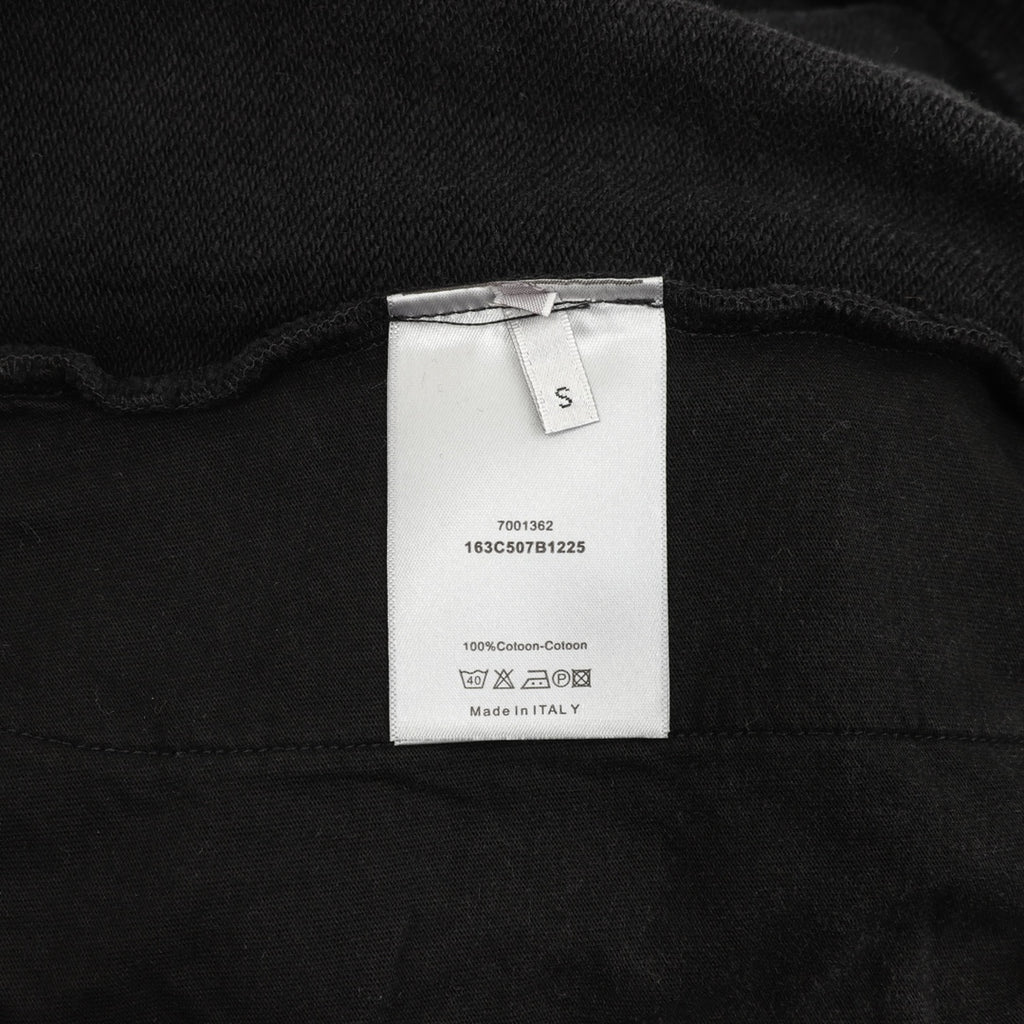 Inside label on black cotton pants, Made in Italy