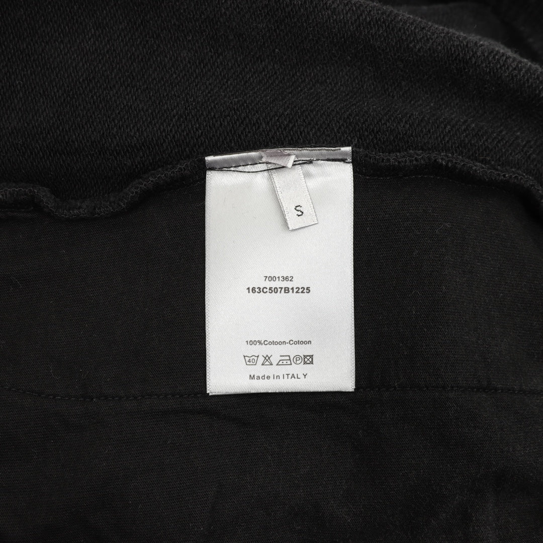 Inside label on black cotton pants, Made in Italy