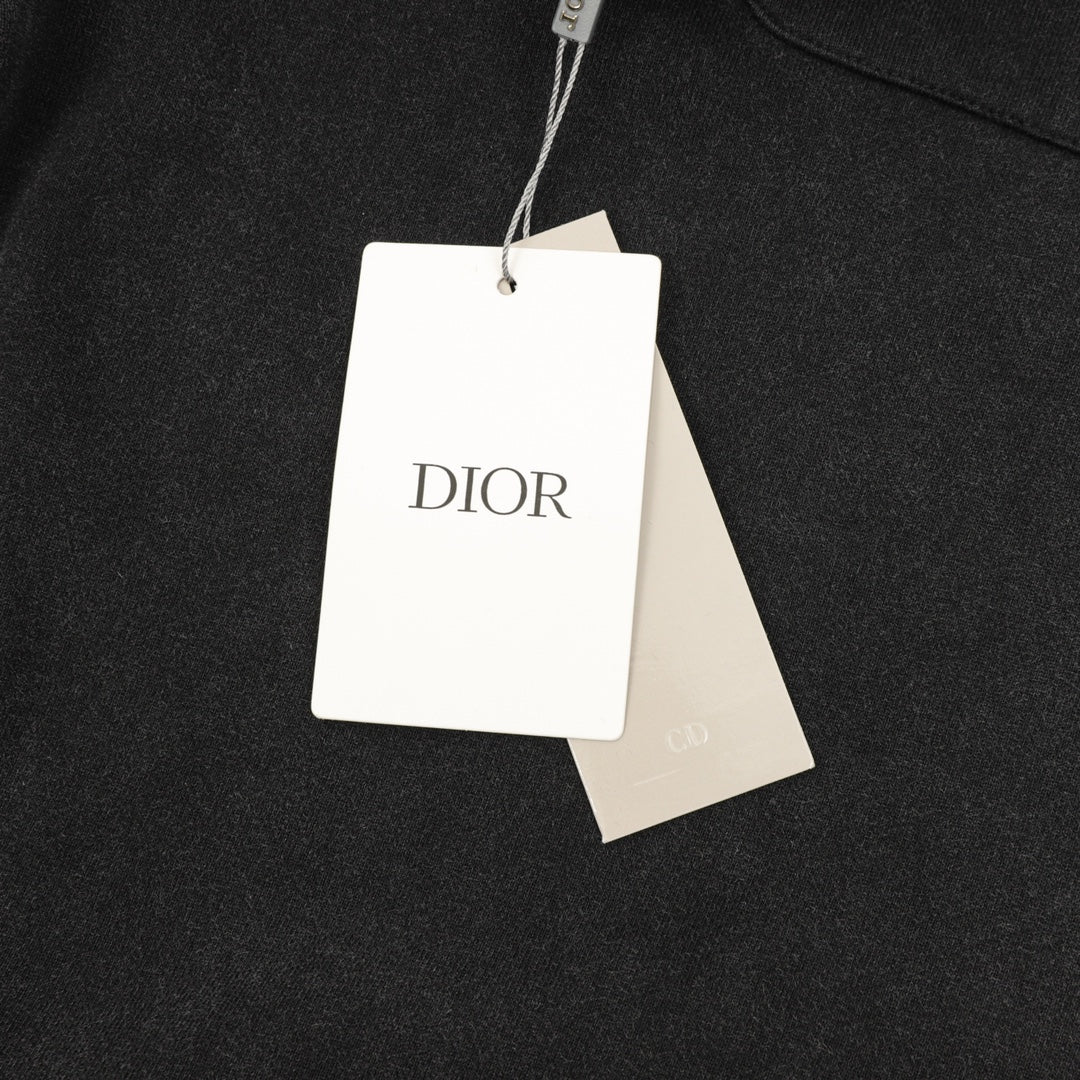 Black pants with Dior hang tag and drawstring