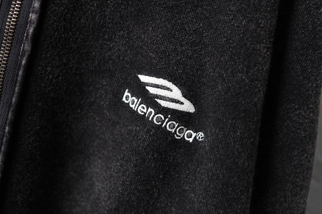 Black hoodie chest logo