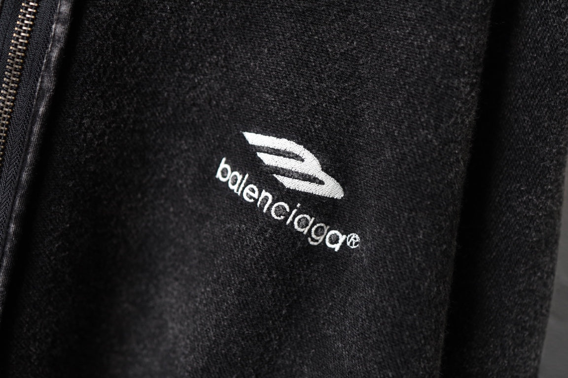 Black hoodie chest logo