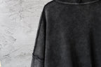 Dark long-sleeve hoodie with stitched shoulder seam