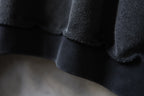 Balenciaga black sweatshirt cuff and hem detail with ribbed knit edge