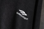 Balenciaga logo print on black sweatshirt fabric