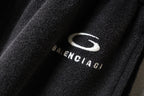 Black fabric patch with Balenciaga logo embroidery