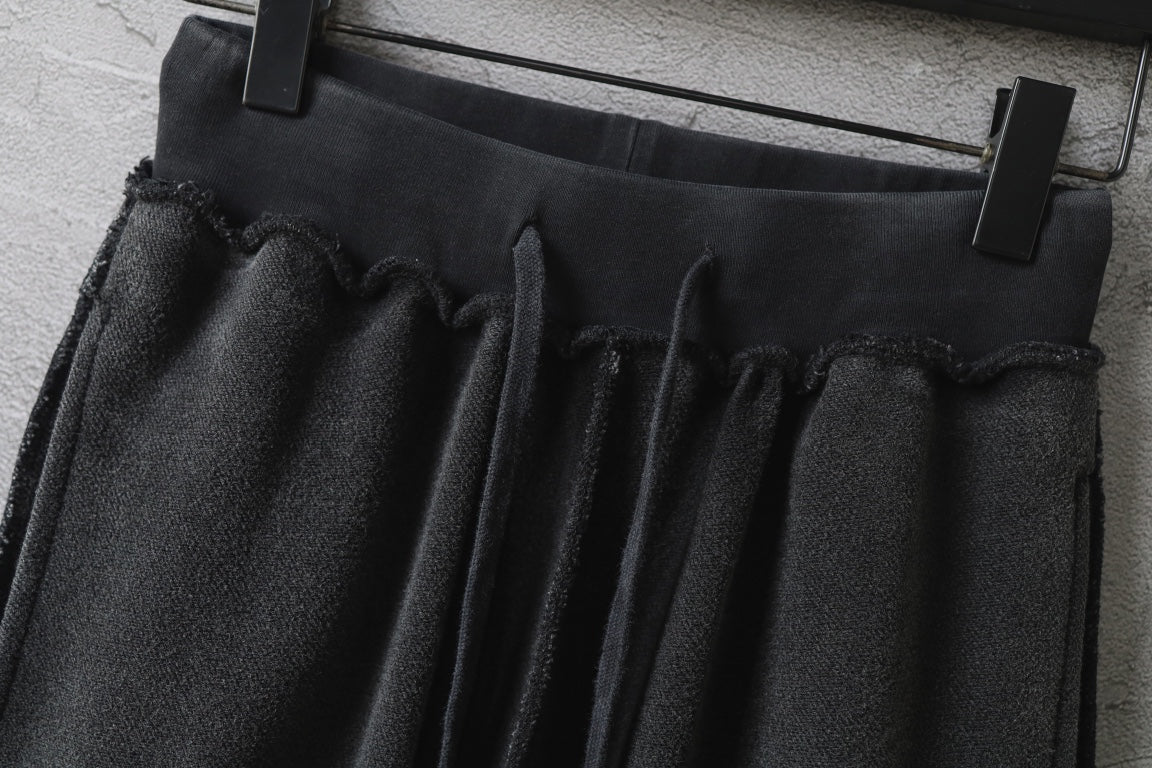 Balenciaga pants waistband with drawstring and pleated gathers