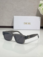 Dior sunglasses with black frames and dark tinted lenses