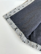 Louis Vuitton hoodie hem lining, grey monogram knit with dark side panel