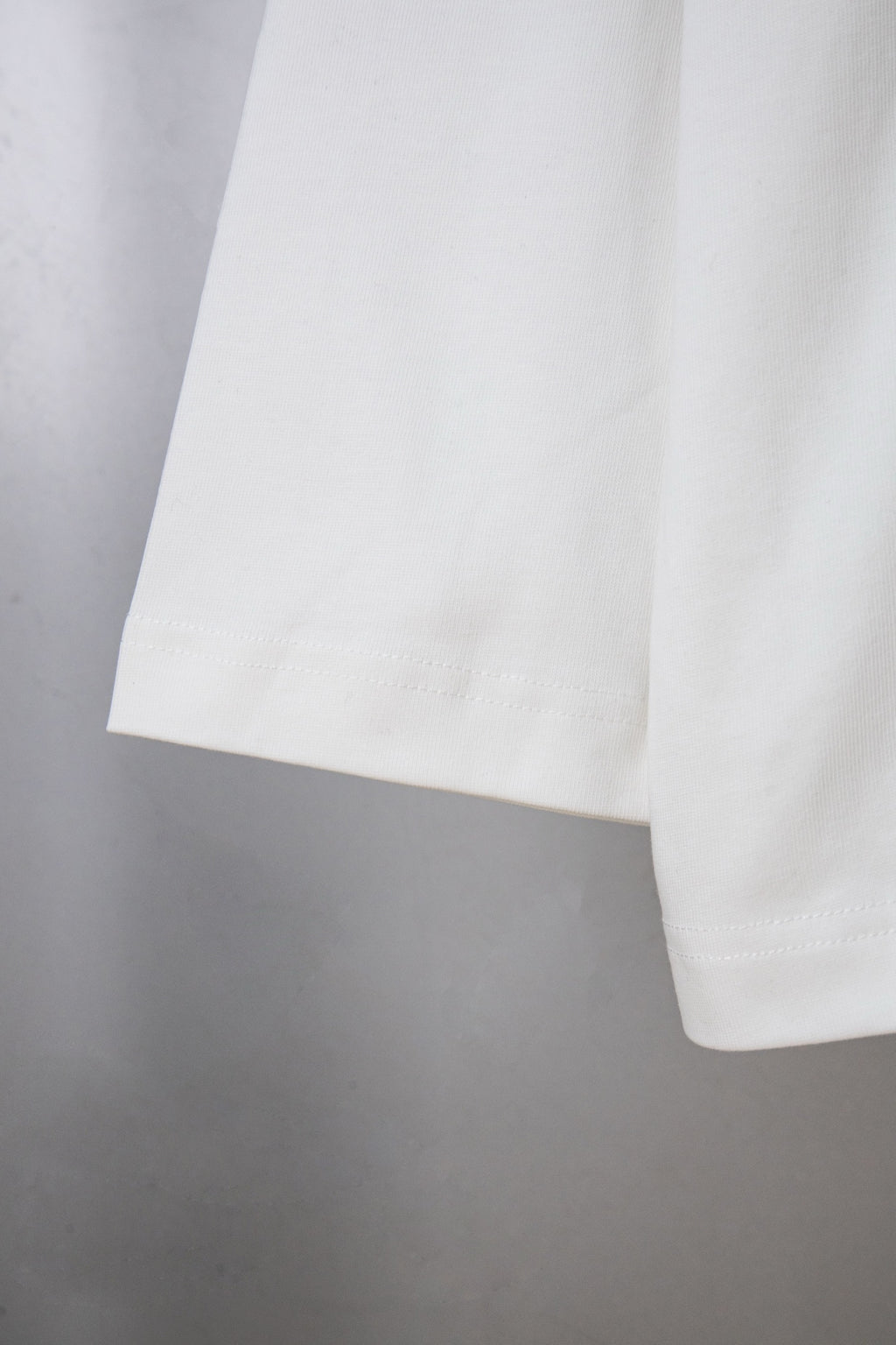 White Balenciaga long-sleeve T-shirt hem and side seam