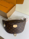 Louis Vuitton monogram crossbody bag with top flap and adjustable strap, brown.