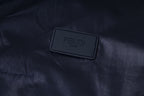 FENDI Roma logo patch on navy hooded jacket