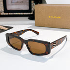 Bvlgari sunglasses, tortoiseshell cat-eye frame with brown-tinted lenses