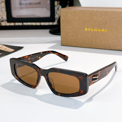 Bvlgari sunglasses, tortoiseshell cat-eye frame with brown-tinted lenses