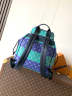 Louis Vuitton multicolor monogram backpack, back view with padded shoulder straps