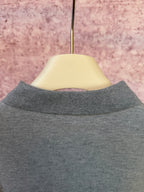 Ralph Lauren heather gray polo shirt collar with ribbed trim