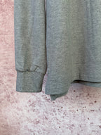 Ralph Lauren heather gray polo shirt sleeve with ribbed cuff