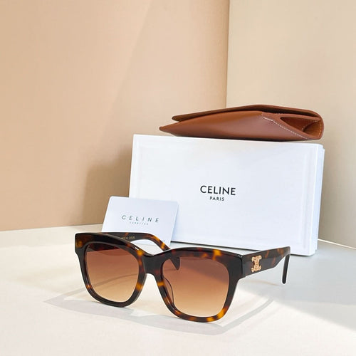 Celine sunglasses with tortoiseshell frames and warm brown-tinted lenses