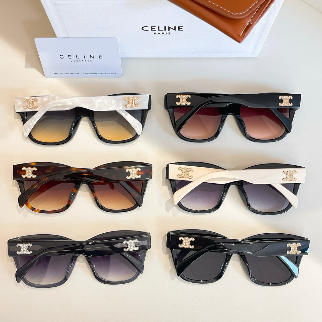 Assorted Celine sunglasses set of six with mixed-colored frames and lenses
