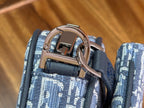 Dior blue monogram bag clasp and metal rings with adjustable strap