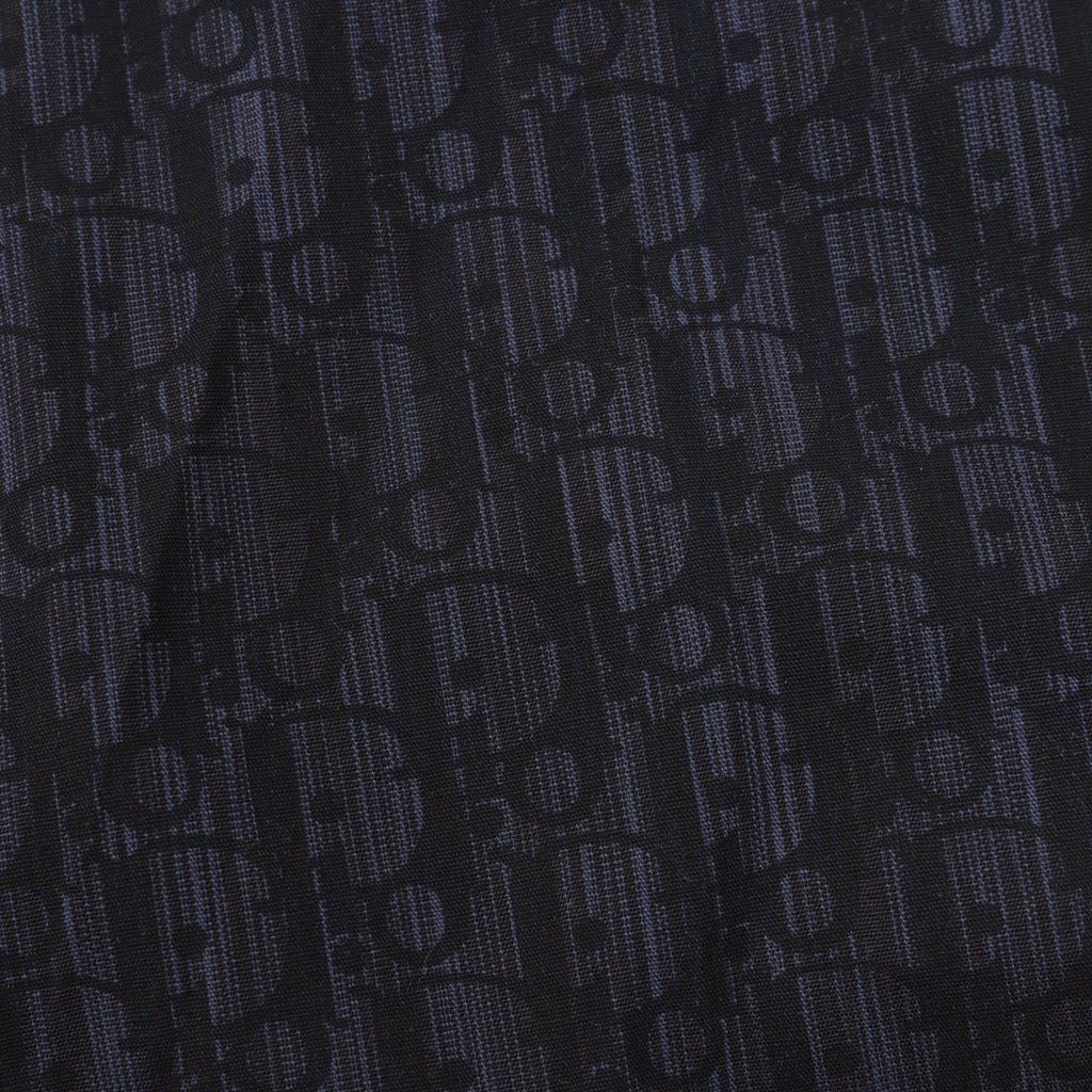 Navy allover printed fabric for jogger pants