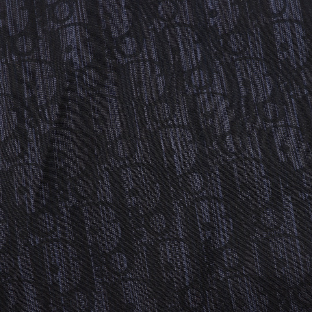Navy allover printed fabric for jogger pants