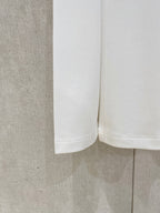 Versace T-shirt side view with straight hem in white jersey