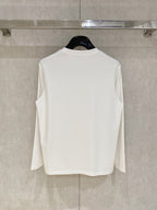 Versace T-shirt back in white knit jersey with crew neckline