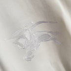 White embroidered horse graphic on Burberry sweatshirt front