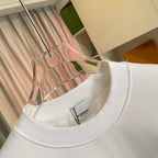 White Burberry sweatshirt with ribbed crew neck and visible brand label