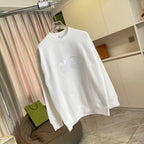 White Burberry crewneck sweatshirt with embroidered horse graphic detail