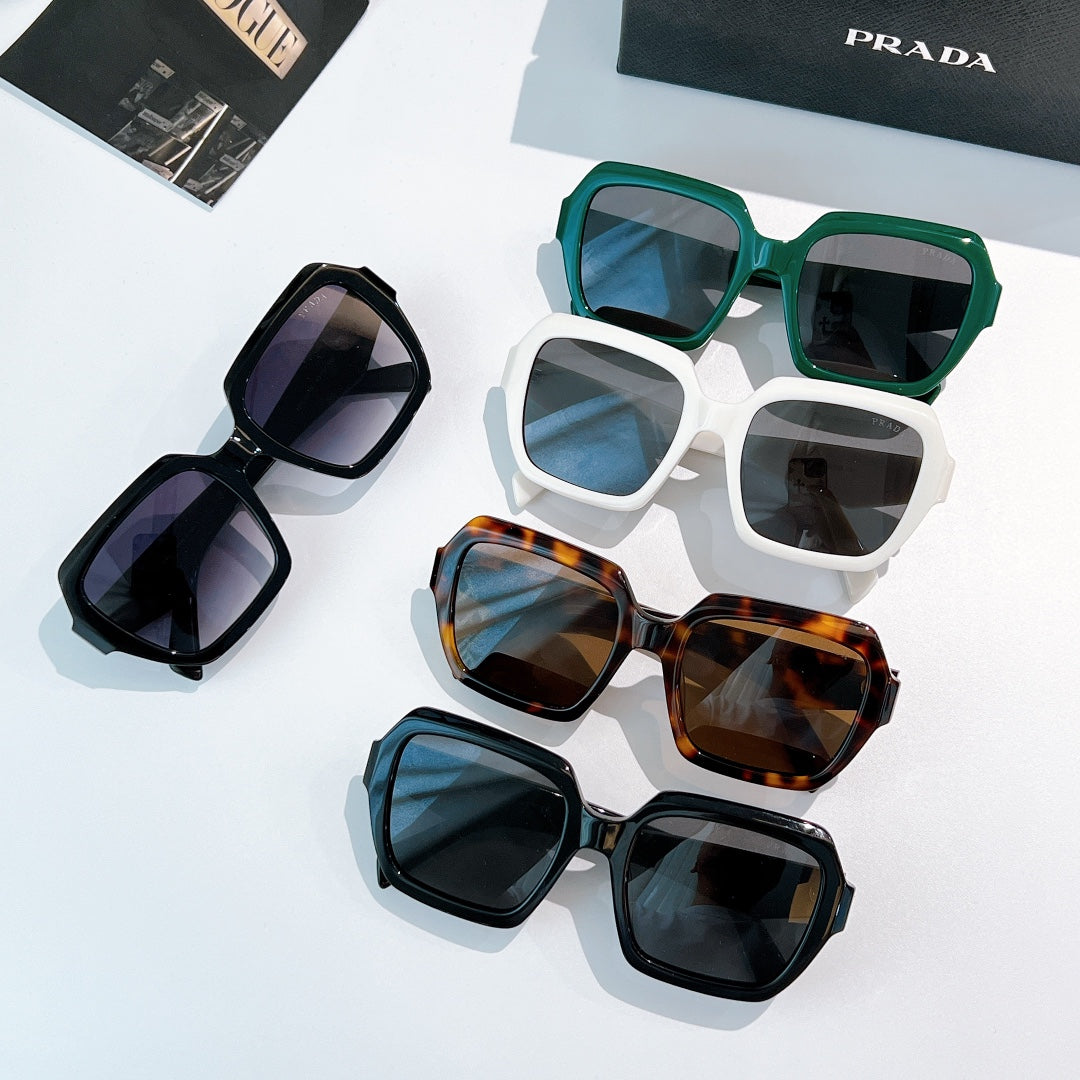 Prada sunglasses set with assorted square frames and dark lenses