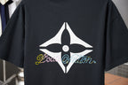 Louis Vuitton T-shirt back in dark navy with white diamond emblem