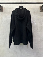 Louis Vuitton monogram hoodie back view with drawstring hood and long sleeves